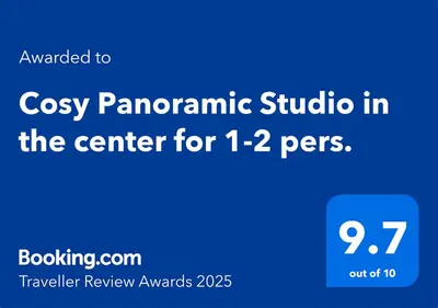 a screenshot of a text box with the words cosy panamantic subula at Cosy Panoramic Studio in the center for 1-2 pers. in Kaunas