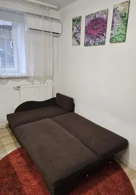 a large bed in a room with at Kauno apartamentai 1 bed room in Kaunas
