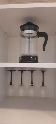 a blender sitting on a shelf in a refrigerator at Fortress Stay in Kaunas