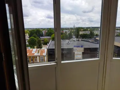 a view from the window of a building at Itaja Apartment 91 in Šiauliai