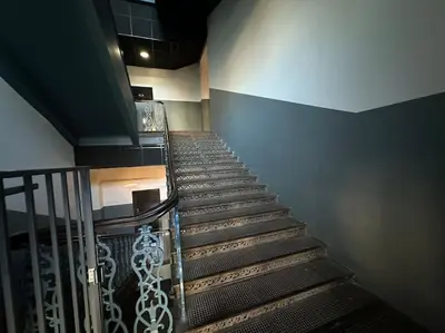 a set of stairs in a building at M Loft3 in Kaunas