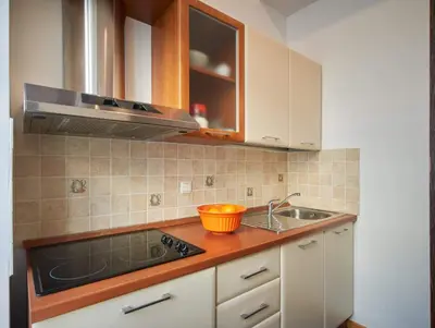 a kitchen with a sink and a stove at ReHouse- Didzioji 39 in Vilnius