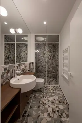 a bathroom with a sink and a shower at Downtown getaway apartments by Prime Rentals IV in Kaunas