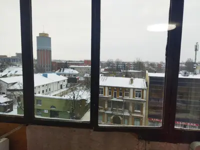 a view of a city from a window at ITAJA apartment 66 in Šiauliai