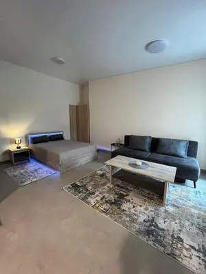 a living room with a couch and a coffee table at Gabriel in Šveicarija
