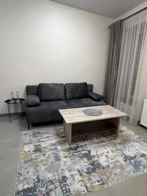 a living room with a couch and a coffee table at Gabriel in Šveicarija