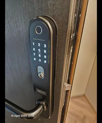 a close up of a door with a remote control at HaPPy iNN Brilliant Old Town self check in, Underground Parking, Terrace in Vilnius