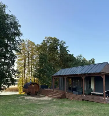 a large gazebo with a gazebo at Jack namai 1 in Puodžiai