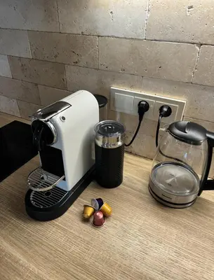 a mixer sitting on top of a counter at Heart of Vilnius in Vilnius
