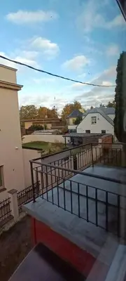 a view from a balcony of a building at EirForce1 in Kaunas
