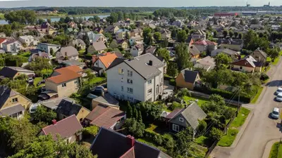 an aerial view of a residential suburb at Svečių namai Imperija in Šiauliai