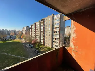 a view of an apartment building from a balcony at Baltijos Apartment in Kaunas
