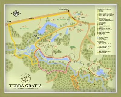 a map of terra gratia amusement park at Terra Gratia - namukas Išminčius in Nemeikšiai