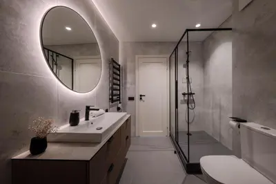 a bathroom with a sink and a mirror at ᴄᴏʜᴏsᴛ I 2BD Penthouse Luxury-Designer Apt, CityCenter in Kaunas