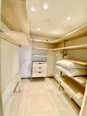a small room with bunk beds in it at West Side Druskininkai in Druskininkai