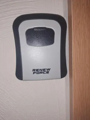 avr on a door with the words renewal force on it at Kėdainiai Alinos Apartamentai in Kėdainiai
