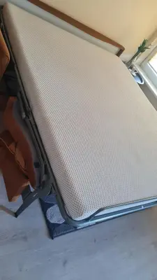 a suitcase sitting on the floor in a car at Švitrigailos gatvėje 1kambario butas naujos statybos name in Vilnius