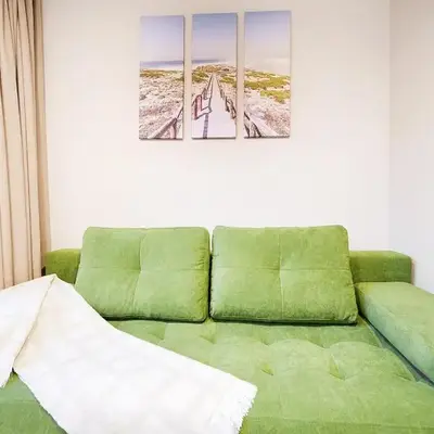 Stylish white salad studio near the city center
