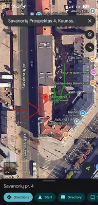 an overhead view of an intersection with a street at Kaunas Studios - RentA Studio 16 in Kaunas