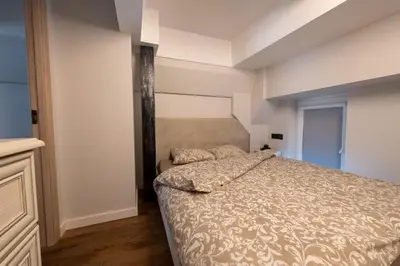 a bedroom with a bed in a room at Charlotte loft in Vilnius