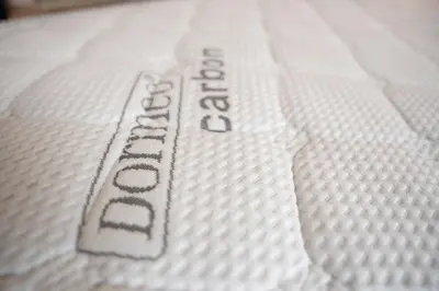 a mattress with the word bedford written on it at Hygge Oasis for family with free parking and wi fi in Vilnius