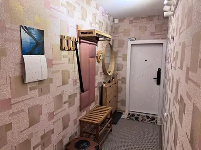 a bathroom with a pink brick wall with a mirror at AUKŠTAS Ap in Visaginas