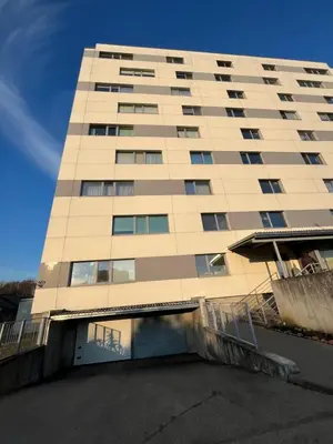 a large white building with a lot of windows at Holiday Home in Druskininkai