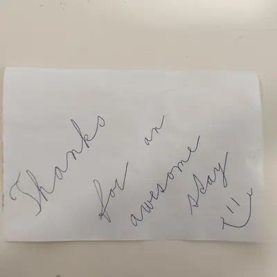 a piece of paper with handwriting on it at ShortStopStudent in Vilnius