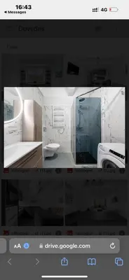 a picture of a bathroom with a sink and a toilet at Flat-studija in Vilnius