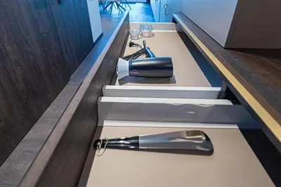 a pen sitting on a table in a counter at Castle Town Kaunas Apartaments in Kaunas