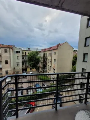 a view of a city from a balcony at Maironio 21A apartments - City center - Free parking in Kaunas