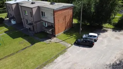 an aerial view of a car parked in front of a house at Julia's Apartment