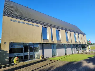 a building with the suntrust university mathematicalnsicsnsicsnsicsnsicsnsics laboratory at Šiluvos piligrimų centras in Šiluva