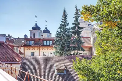 a view from the roof of a building at Domillion New modern Vilnius old town studio U2304 in Vilnius