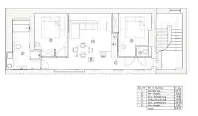 a floor plan of a building at Zemaitijos Versatile 12ppl Triplex in Vilnius