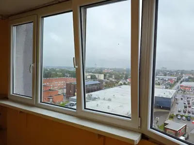 a view of a city from a window at Kosmonautų gatve in Panevėžys