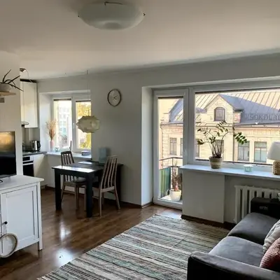 Bright and cozy apartment in the city center with balcony
