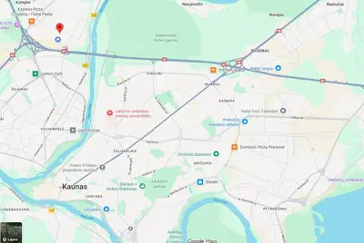 a map of the city of san francisco at Studija viloje-Quiet Apartment 15 min from Airport in Kaunas