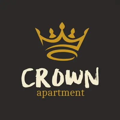 a crown on a black background with the words crown apartment at Crown Apartment Park View in Ukmergė
