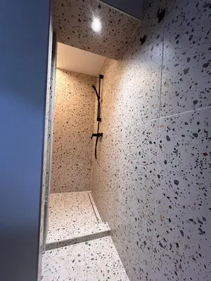 a room with a cross on the wall at Mėja stay in Kaunas