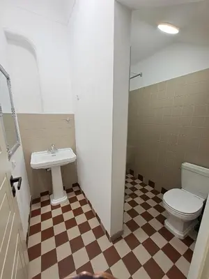 a bathroom with a toilet and a sink at Vydūno apartamentai 5 in Kaunas