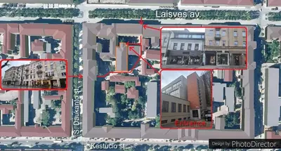 a map of the site of the proposed apartments at Stay in Kaunas LA51A Standard - Free Parking in Kaunas
