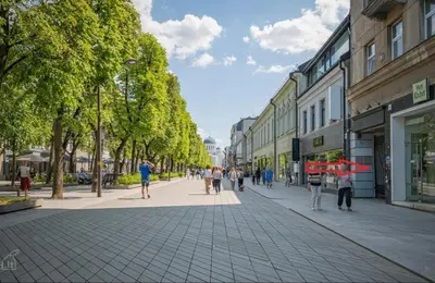 a group of people walking down a city street at Stay in Kaunas LA51A Standard - Free Parking in Kaunas