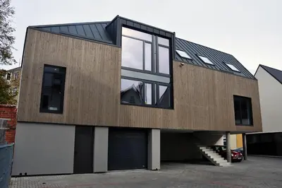 a house with a solarium on top of it at Grėjaus Namas in Kėdainiai