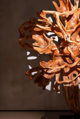 a wooden sculpture at Esperanza Lake Resort, a Member of Design Hotels in Trakai