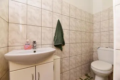 a bathroom with a sink and a toilet at 