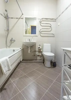a bathroom with a sink and a toilet and a bath tub at Violetos Lux Apartamentai2 in Druskininkai