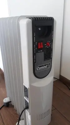a computer monitor sitting on top of a floor at Tilžės gatvė 144 in Šiauliai