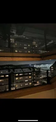 a view of a city at night at Velux in Vilnius