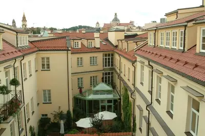 a view from the roof of a building at Stikliai Palace Residence in Vilnius